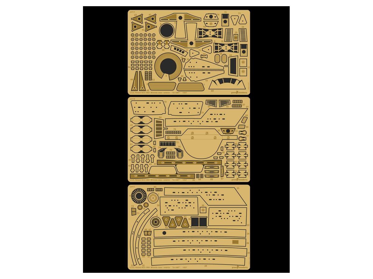 NCC-1864 Miranda-Class Starship Exterior Etching (for AM)