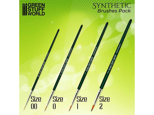 Green Series Synthetic Hair Round Brush Set