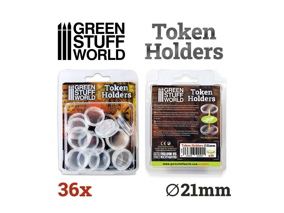 Acrylic Token Holder (21mm Diameter) 36 pcs Set