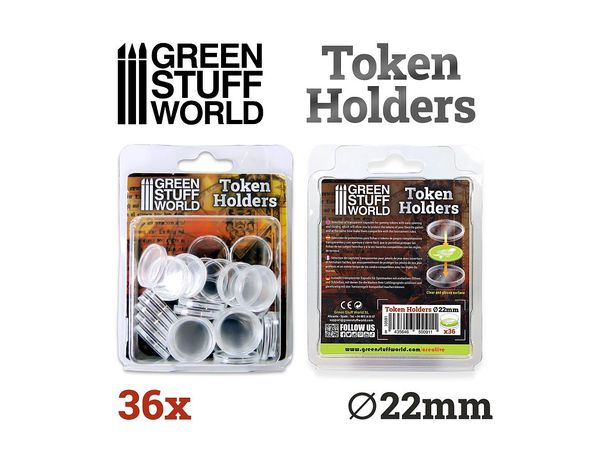 Acrylic Token Holder (22mm Diameter) 36 pcs Set
