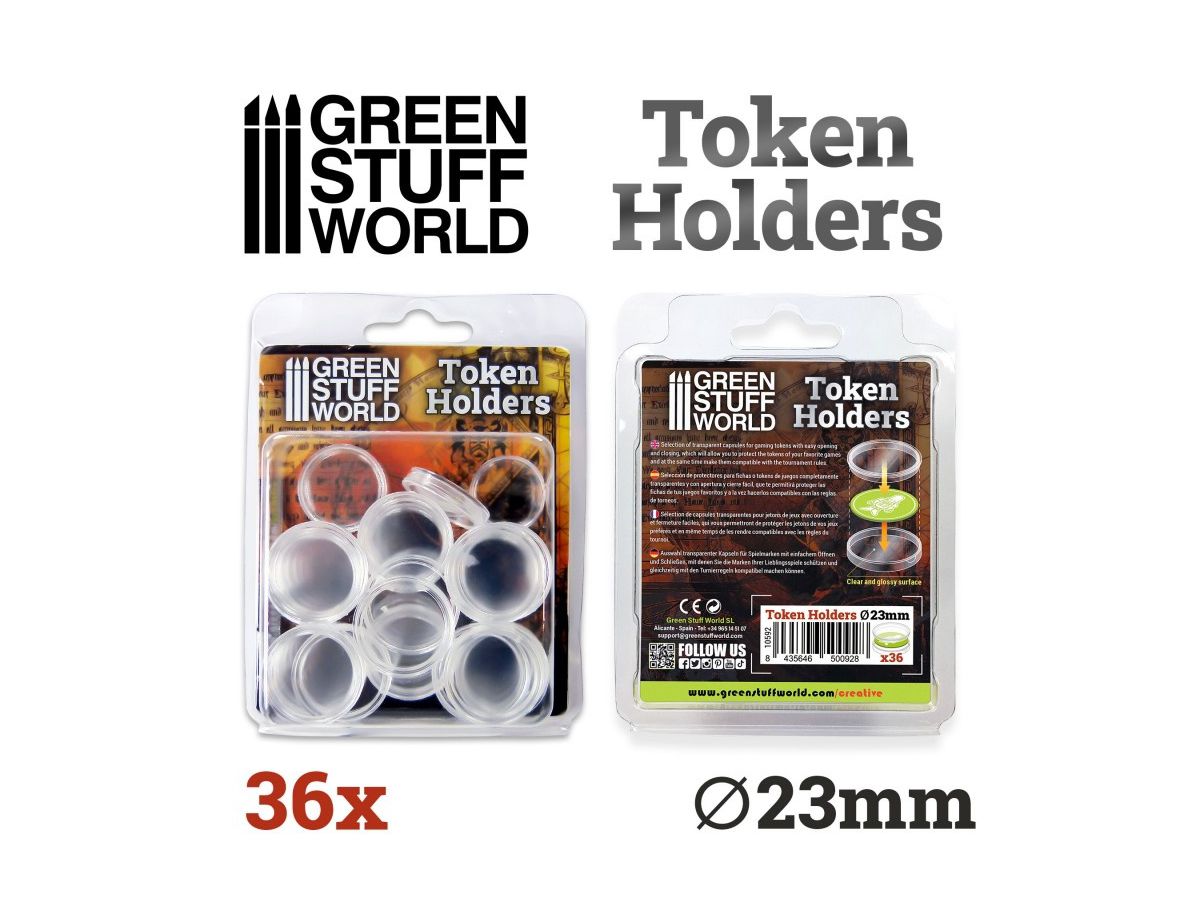 Acrylic Token Holder (23mm Diameter) 36 pcs Set