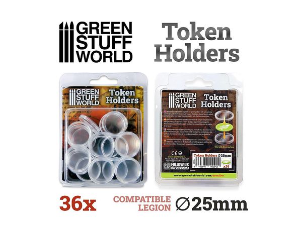 Acrylic Token Holder (25mm Diameter) 36 pcs Set