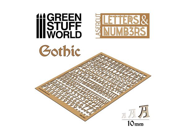 Diorama Material Number Set 10mm Size Gothic Style (Cardboard)