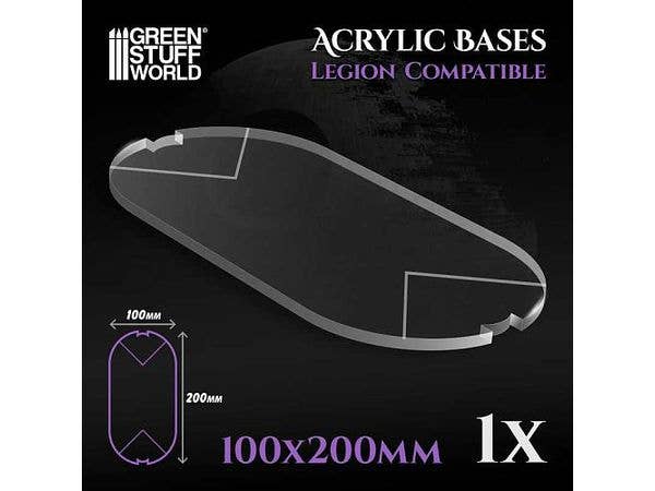Acrylic Bases - Oval Pill (100 x 200mm)