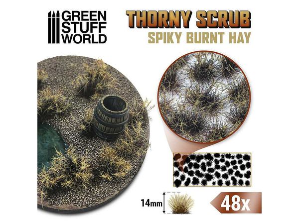 Scene Material Thorny Bush Height14mm Burnt Hay (with Adhesive)