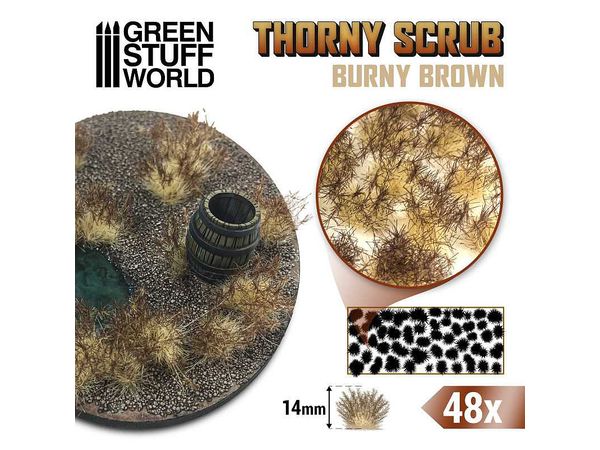 Scene Material Thorny Bush Height14mm Burny Brown (with Adhesive)