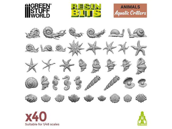 3D printed set - Aquatic Critters