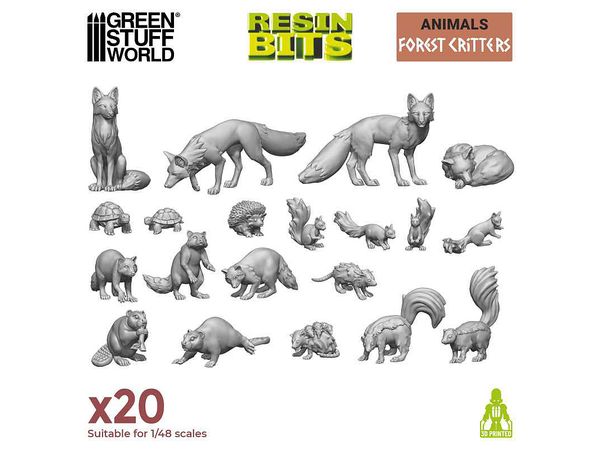 3D printed set - Forest Animals