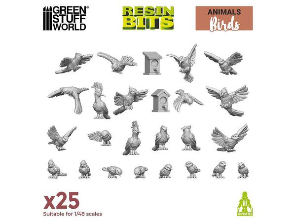 3D printed set - Wild birds