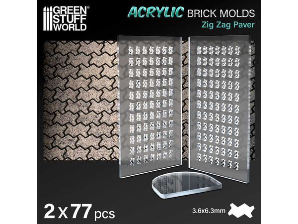Diorama Accessories Acrylic Brick Zigzag type