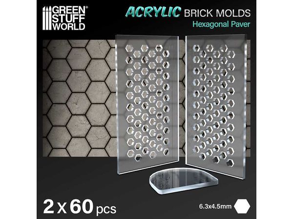 Diorama Accessories Acrylic Brick Hexagonal Type