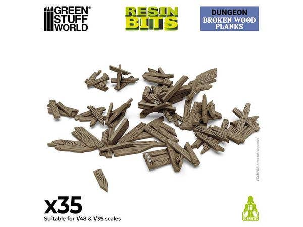 3D Print Set Broken Wood Planks (35pcs)