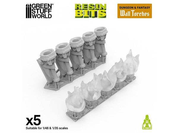 Wall Torches for 3mm LEDs (1/48-1/35)