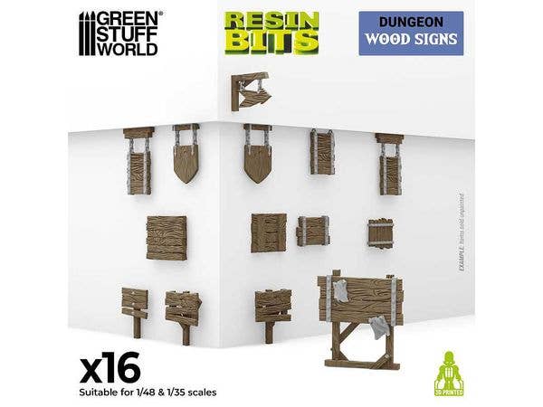 3D Print Set Wood Signs (16pcs)