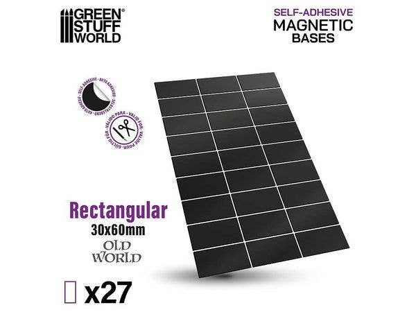 Rectangular Magnetic Sheet Self-adhesive 30 x 60mm