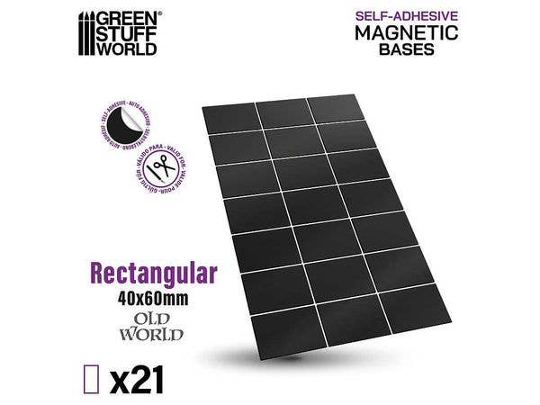 Rectangular Magnetic Sheet Self-adhesive 40 x 60mm