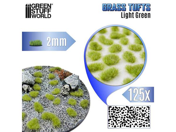 Static Grass Tufts 2 mm - Light Green