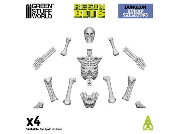 3D printed set - Positionable Human Skeletons