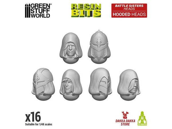 DakkaDakka - Battle Sisters of Repentance Hooded Heads (16pcs)