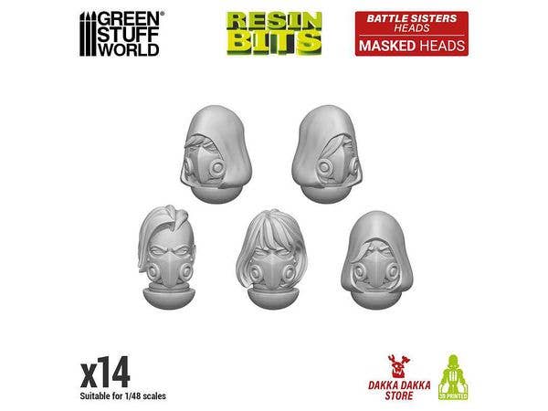 DakkaDakka - Battle Sisters of Repentance Masked Heads (14pcs)