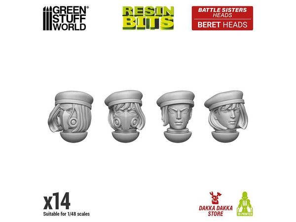 DakkaDakka - Battle Sisters of Repentance Heads with Berets (14pcs)