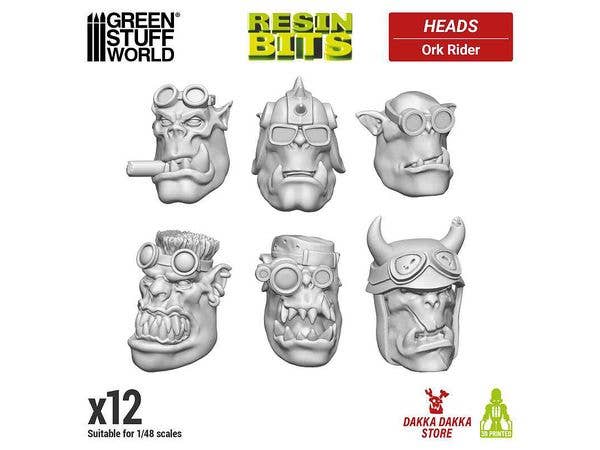 DakkaDakka - Ork Rider Heads (12pcs)