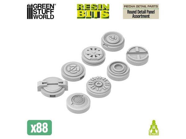 Mecha Detail Parts - Round Detail Panel Assortment (88pcs)