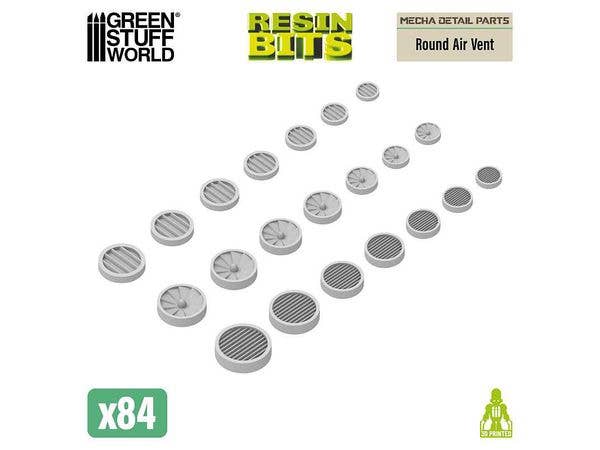 Mecha Detail Parts - Round Air Vent (84pcs)
