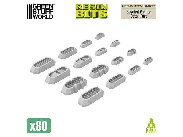 Mecha Detail Parts - Beveled Vernier Detail Parts (80pcs)