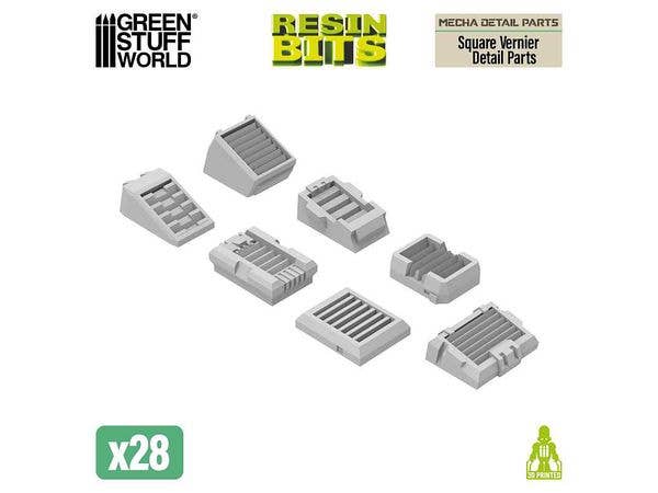 Mecha Detail Parts - Square Vernier Detail Parts (28pcs)