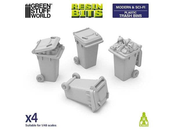 3D printed set - Plastic Trash Bins