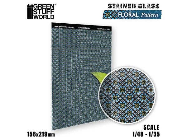 Stained glass floral patterns