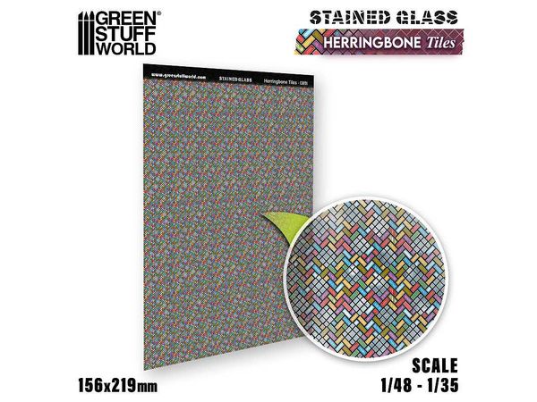 Stained glass herringbone