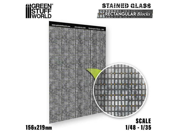 Stained glass rectangular blocks