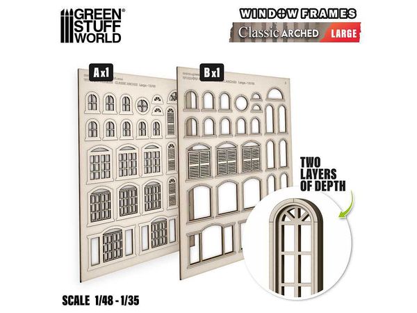 Miniature window frame arched classic - Large