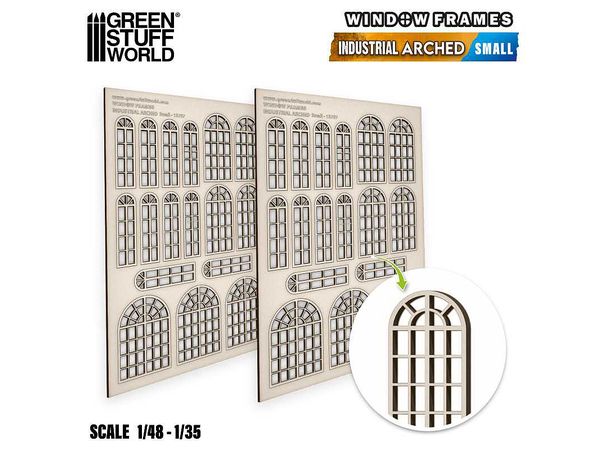 Miniature window frame industrial arch type - Small