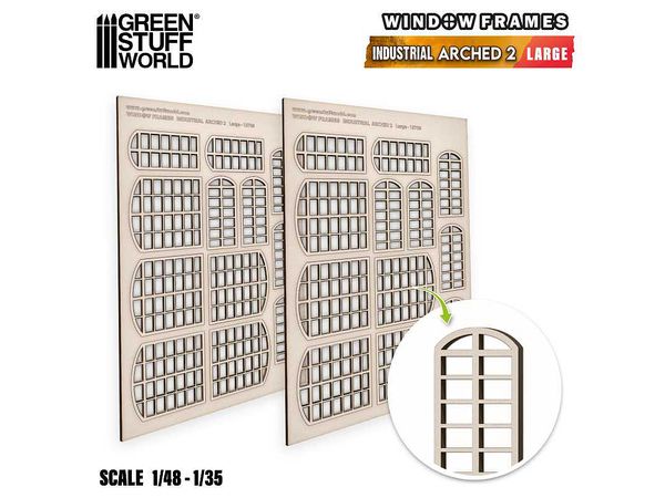 Miniature window frame industrial arch type type 2 - Large