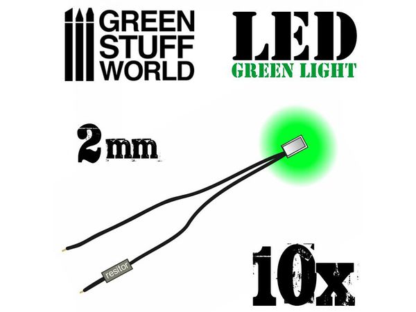 2mm LED Light Green