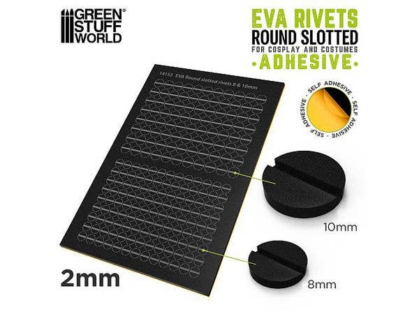 Adhesive EVA Round Slotted Rivets 2mm