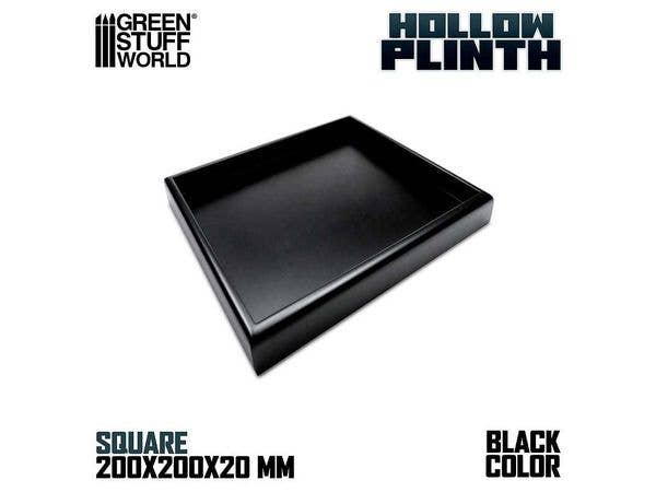 Hollow squared display 20x20 cm Black