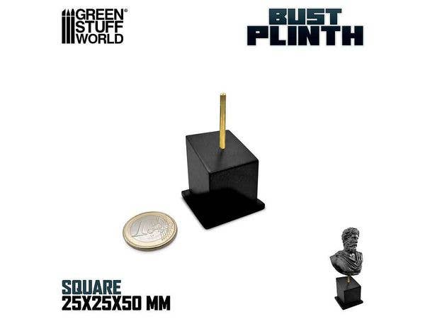 Tapered Bust Plinth 2.5x2.5cm Black