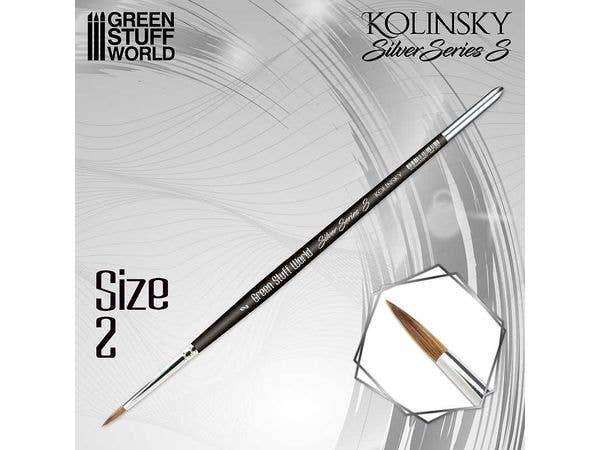 Silver Series Kolinsky Hair Menso Brush Size 2