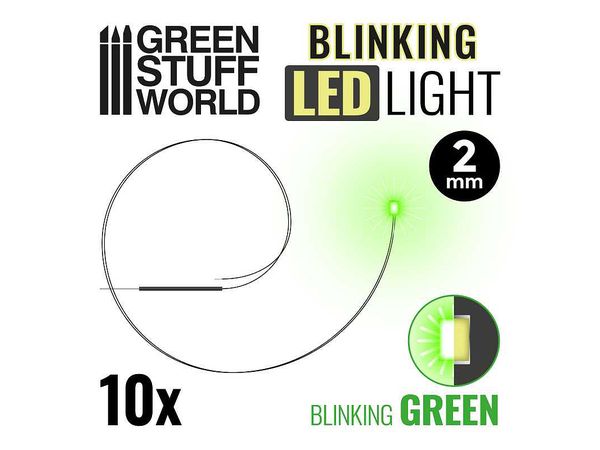 Illumination Base Material Flashing LED Green Color 2mm