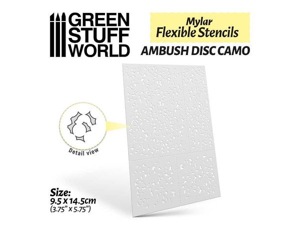 Flexible Stencil Sheet Ambush Disc Camo