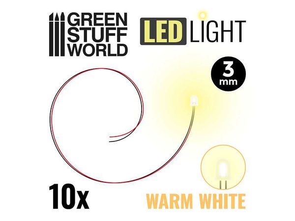 3mm LED Light Bulb Color (Warm White)