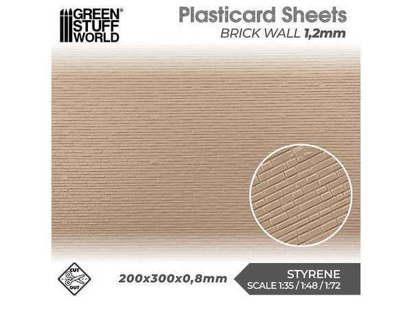 Plastic Sheet - Brick Wall 1.2mm Texture Sheet