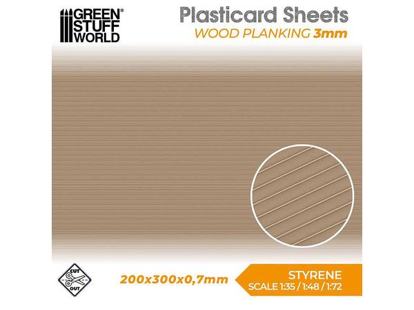 Plastic Sheet - Wood Plank 3mm Texture Sheet
