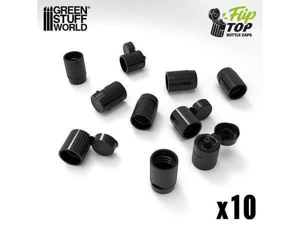 Flip-top dropper caps