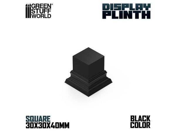 Square Top Display Plinth 3x3 cm - Black