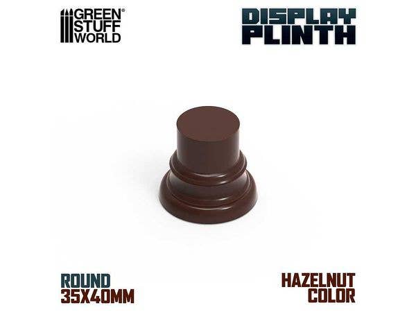 Round Display Plinth 3.5 cm - Hazelnut Brown
